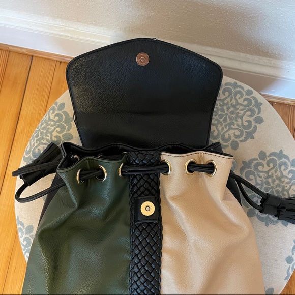 Faux Leather Stylish Backpack - Picture 3 of 7